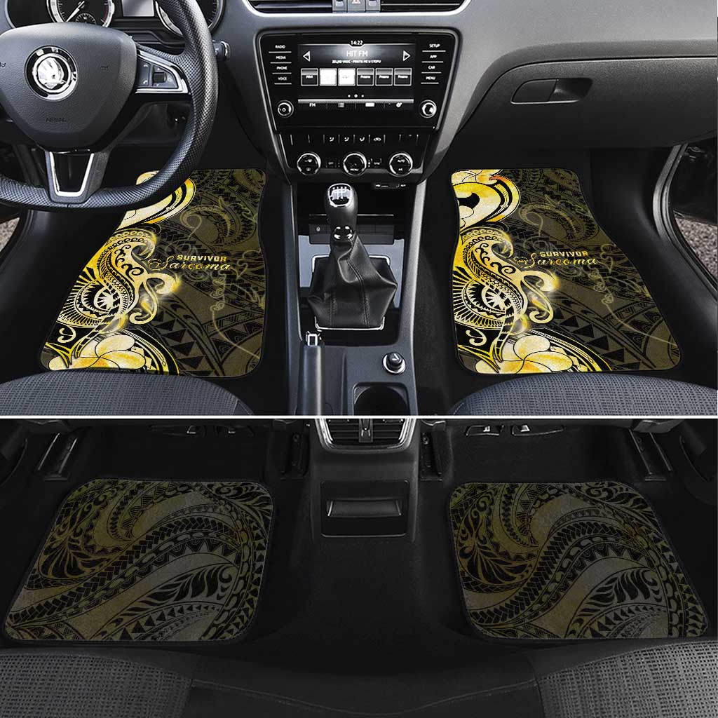 Sarcoma Awareness Car Mats You Are Stronger Than Sarcoma LT05 Set 4pcs Yellow - Polynesian Pride