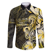 Sarcoma Awareness Family Matching Off Shoulder Maxi Dress and Hawaiian Shirt You Are Stronger Than Sarcoma