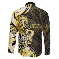 Sarcoma Awareness Family Matching Off Shoulder Short Dress and Hawaiian Shirt You Are Stronger Than Sarcoma LT05 - Polynesian Pride