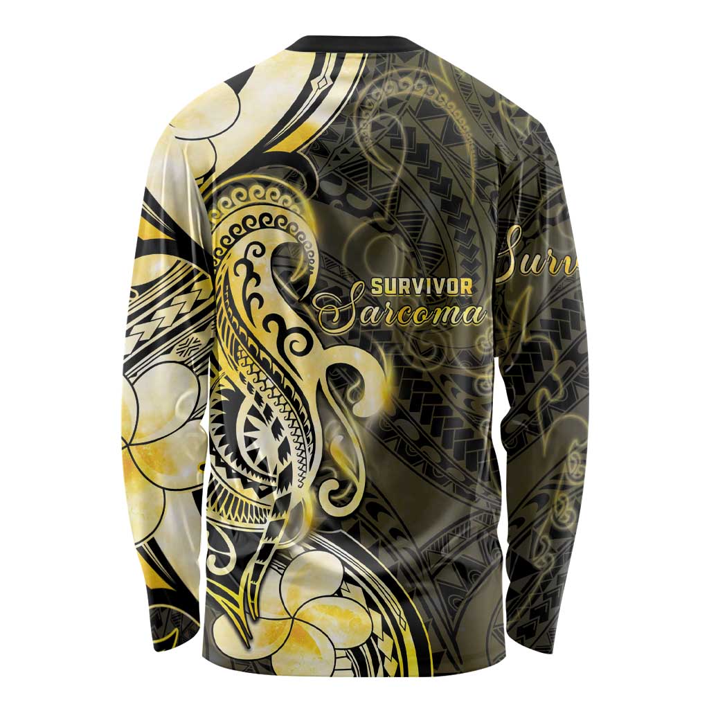 Sarcoma Awareness Long Sleeve Shirt You Are Stronger Than Sarcoma LT05 - Polynesian Pride