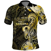 Sarcoma Awareness Polo Shirt You Are Stronger Than Sarcoma