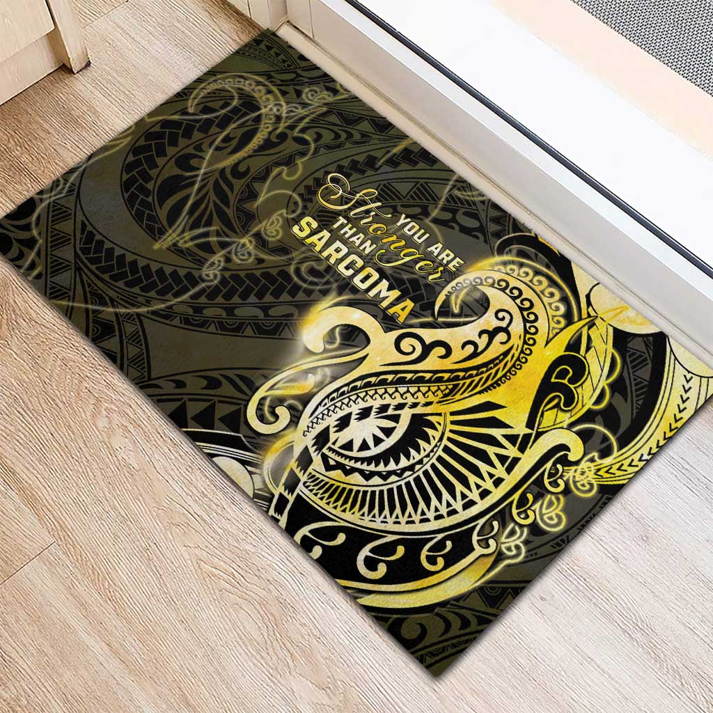 Sarcoma Awareness Rubber Doormat You Are Stronger Than Sarcoma LT05 - Polynesian Pride