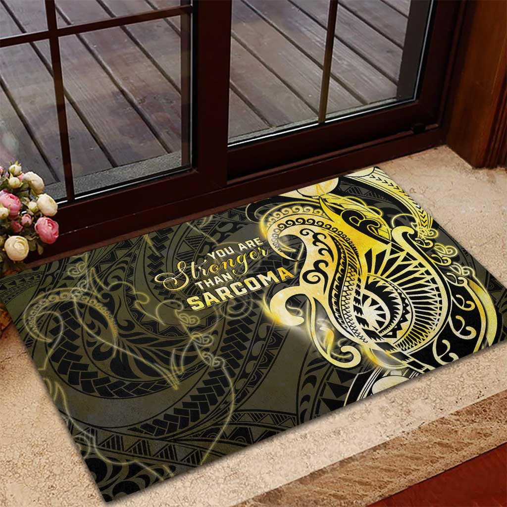 Sarcoma Awareness Rubber Doormat You Are Stronger Than Sarcoma LT05 - Polynesian Pride
