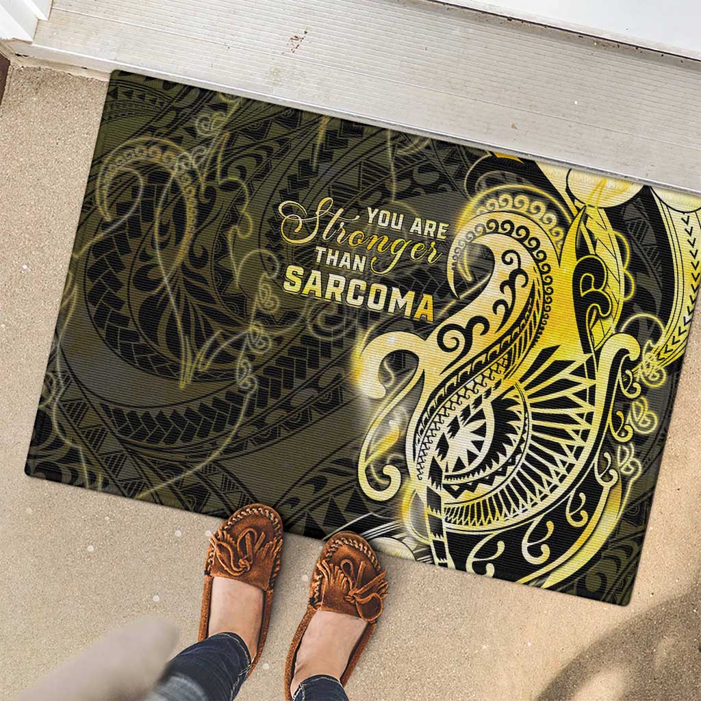 Sarcoma Awareness Rubber Doormat You Are Stronger Than Sarcoma LT05 - Polynesian Pride