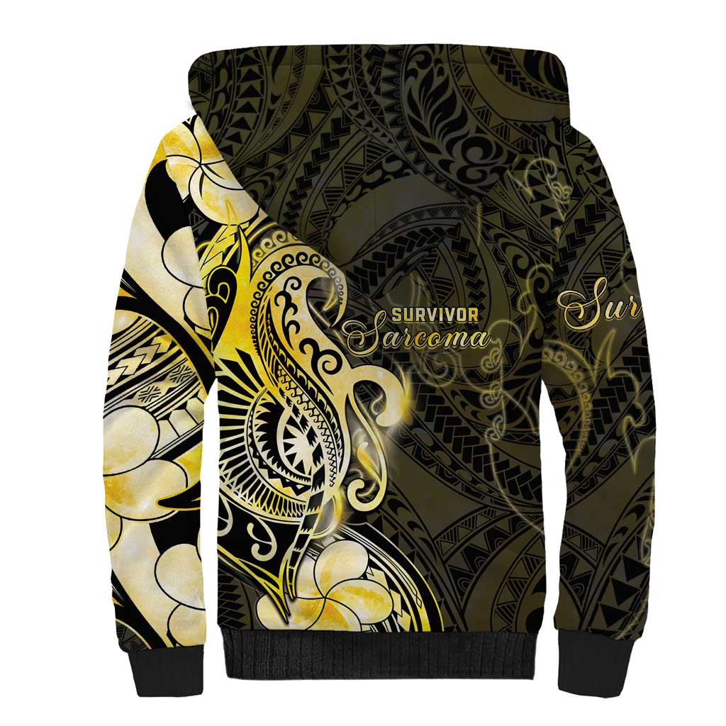Sarcoma Awareness Sherpa Hoodie You Are Stronger Than Sarcoma LT05 - Polynesian Pride