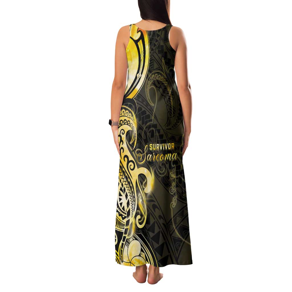 Sarcoma Awareness Tank Maxi Dress You Are Stronger Than Sarcoma LT05 - Polynesian Pride