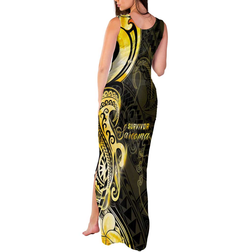 Sarcoma Awareness Tank Maxi Dress You Are Stronger Than Sarcoma LT05 - Polynesian Pride