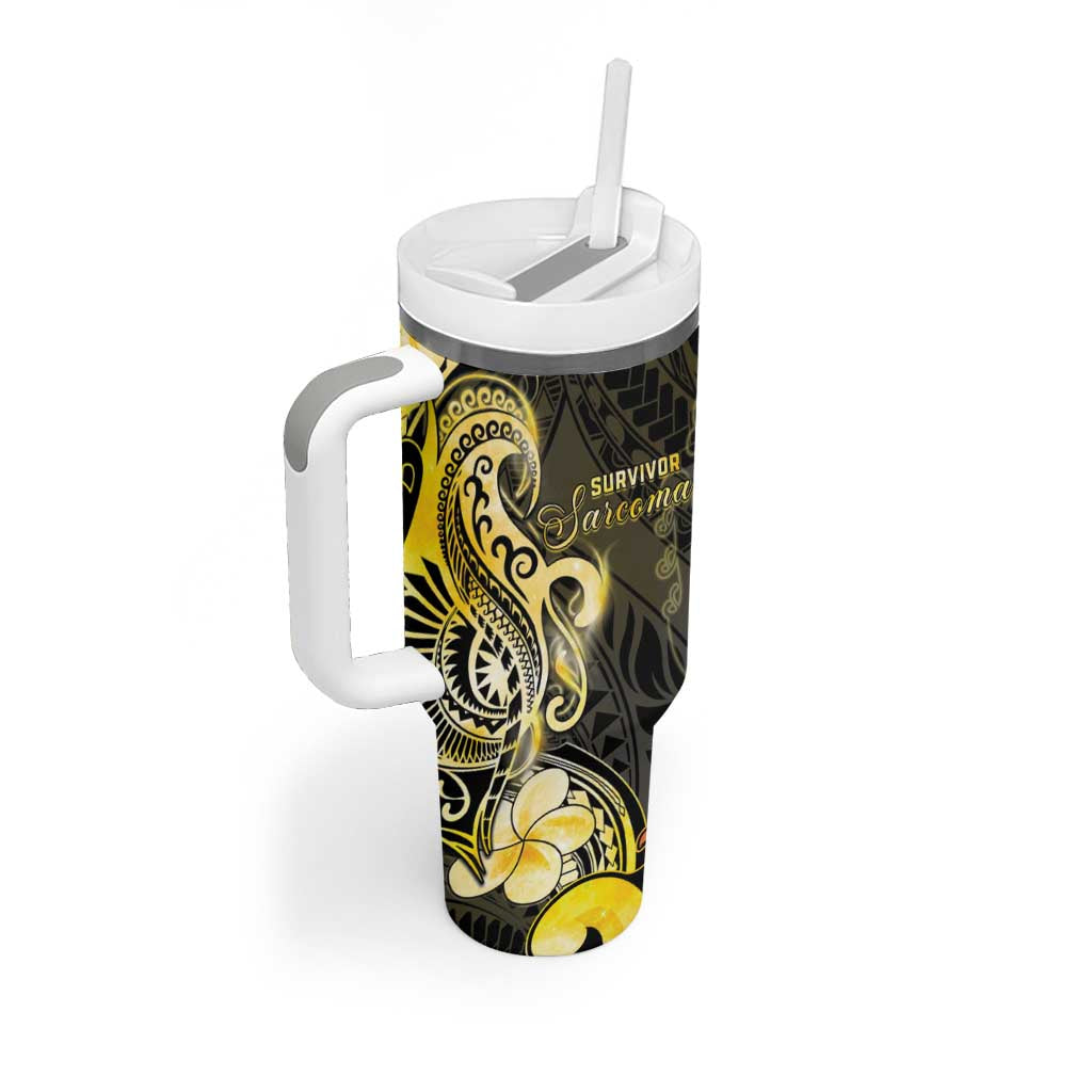 Sarcoma Awareness Tumbler With Handle You Are Stronger Than Sarcoma