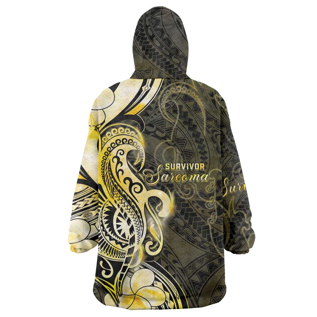 Sarcoma Awareness Wearable Blanket Hoodie You Are Stronger Than Sarcoma LT05 - Polynesian Pride