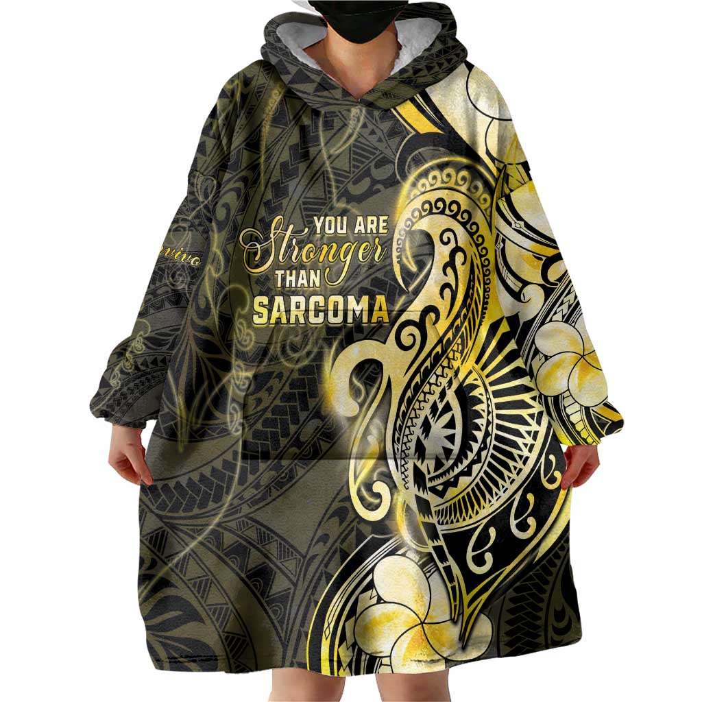 Sarcoma Awareness Wearable Blanket Hoodie You Are Stronger Than Sarcoma LT05 - Polynesian Pride