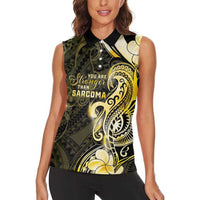 Sarcoma Awareness Women Sleeveless Polo Shirt You Are Stronger Than Sarcoma