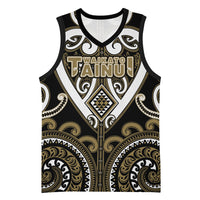 Custom Aotearoa Waikato Tainui Basketball Jersey Maori Tribal Pattern