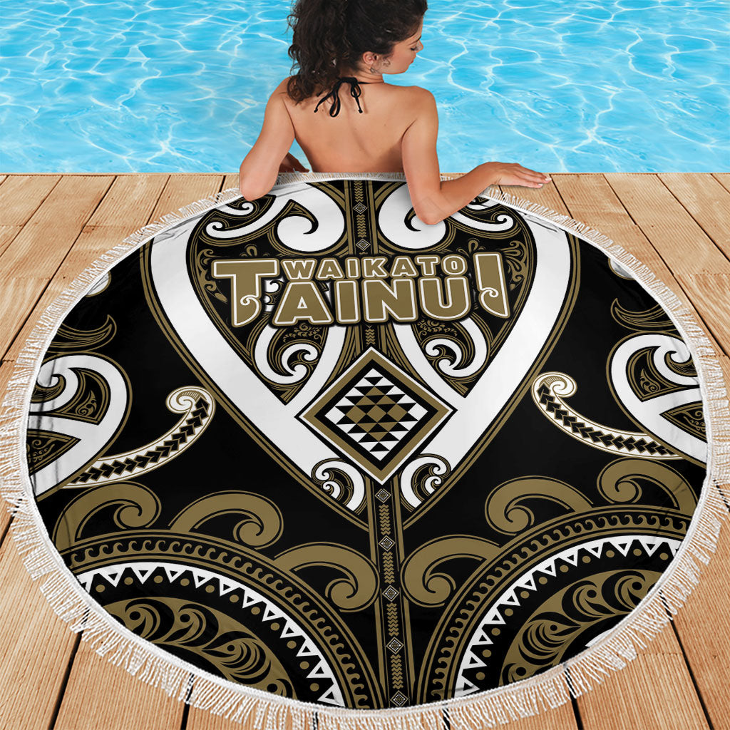 Aotearoa Waikato Tainui Beach Blanket Maori Tribal Pattern