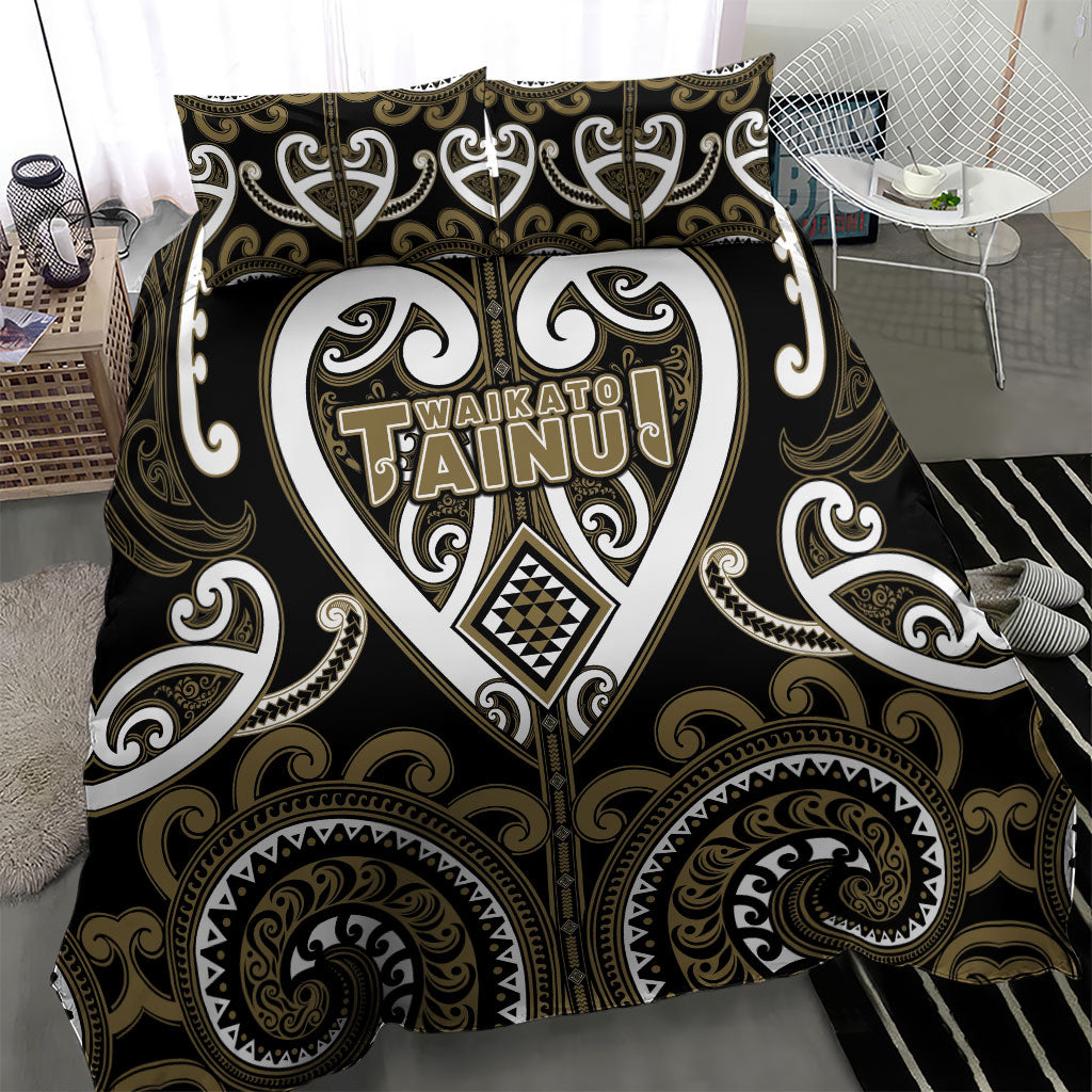 Aotearoa Waikato Tainui Bedding Set Maori Tribal Pattern