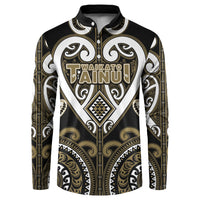 Custom Aotearoa Waikato Tainui Button Sweatshirt Maori Tribal Pattern