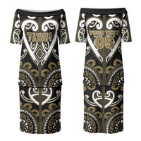 Custom Aotearoa Waikato Tainui Family Matching Puletasi and Hawaiian Shirt Maori Tribal Pattern