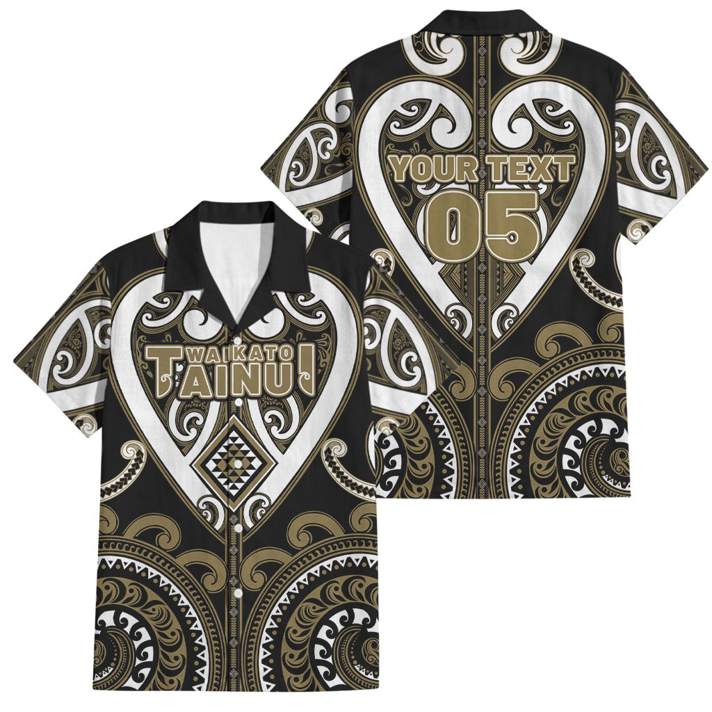 Custom Aotearoa Waikato Tainui Family Matching Puletasi and Hawaiian Shirt Maori Tribal Pattern