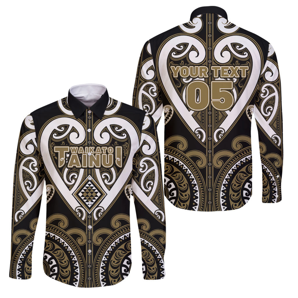Custom Aotearoa Waikato Tainui Family Matching Tank Maxi Dress and Hawaiian Shirt Maori Tribal Pattern
