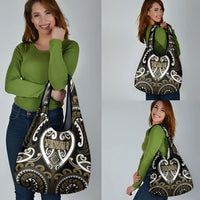 Aotearoa Waikato Tainui Grocery Bag Maori Tribal Pattern