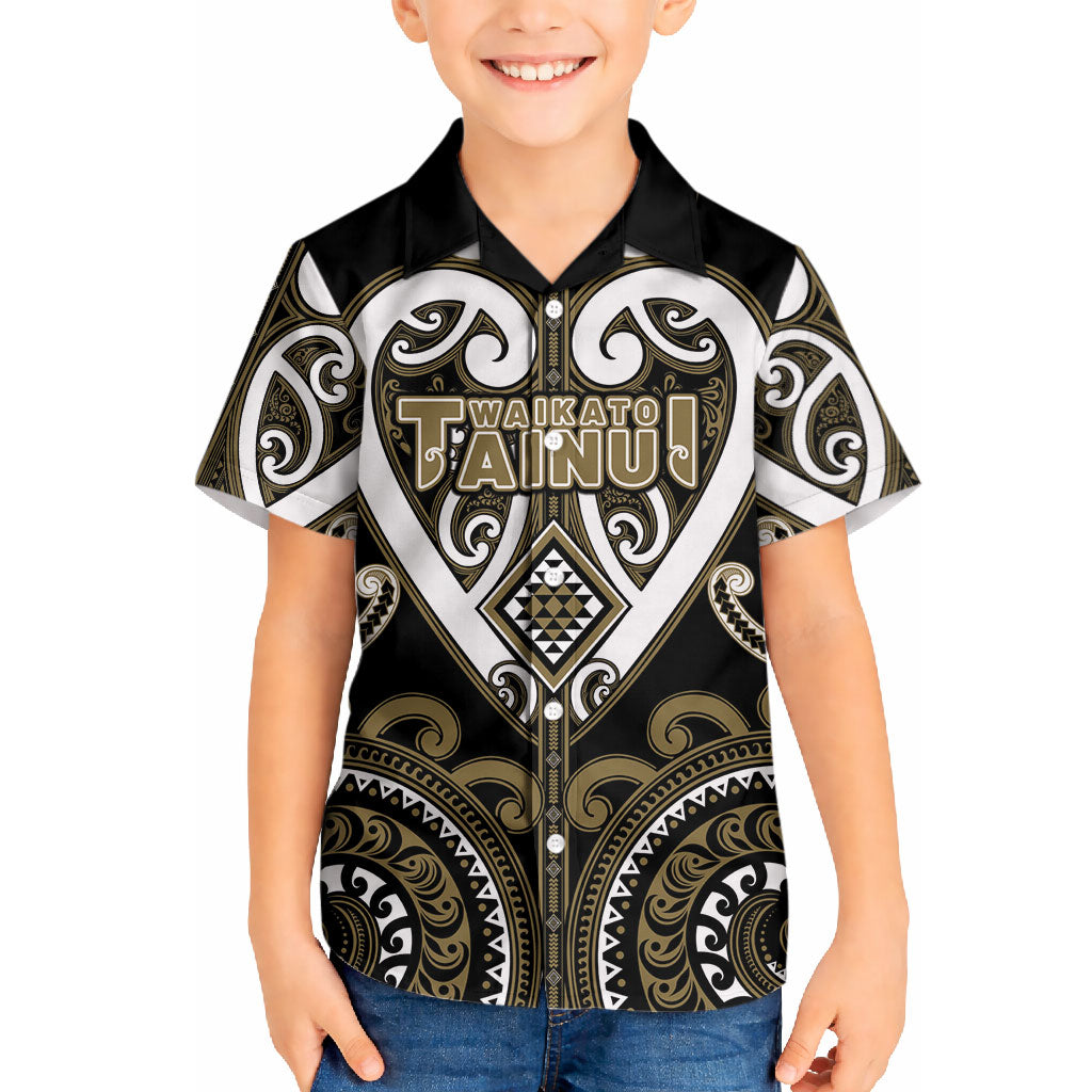 Custom Aotearoa Waikato Tainui Hawaiian Shirt Maori Tribal Pattern