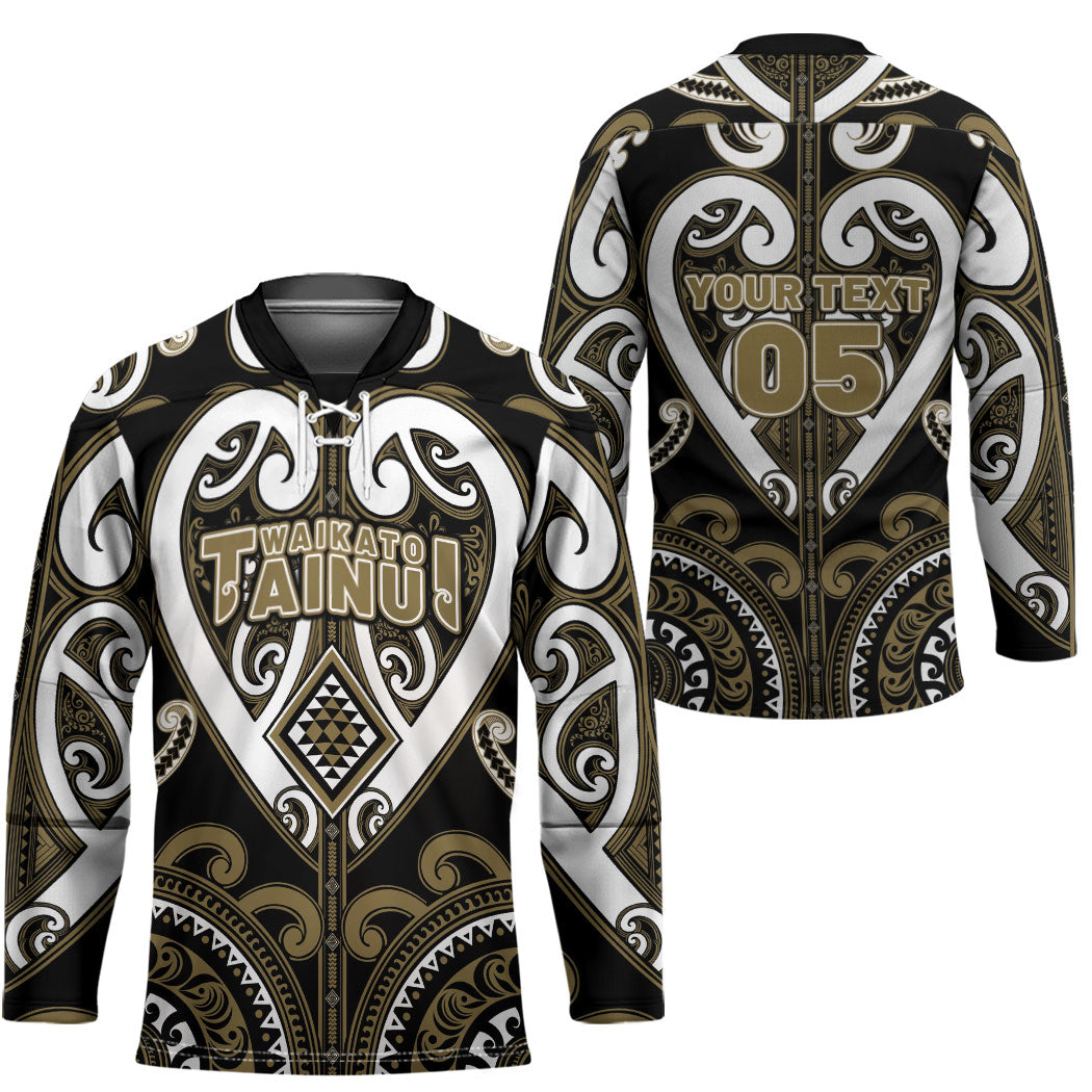 Custom Aotearoa Waikato Tainui Hockey Jersey Maori Tribal Pattern