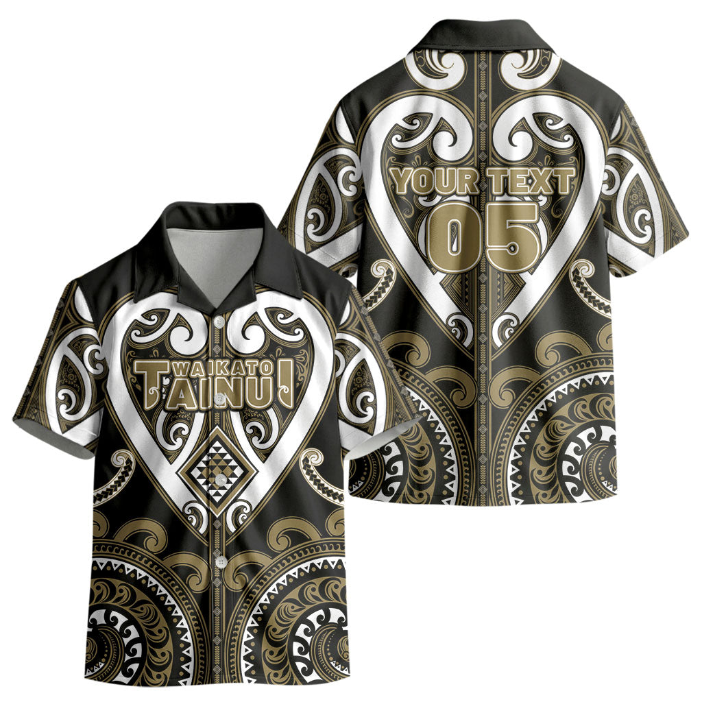 Custom Aotearoa Waikato Tainui Kid Hawaiian Shirt Maori Tribal Pattern