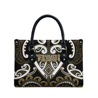 Aotearoa Waikato Tainui Leather Bag Maori Tribal Pattern