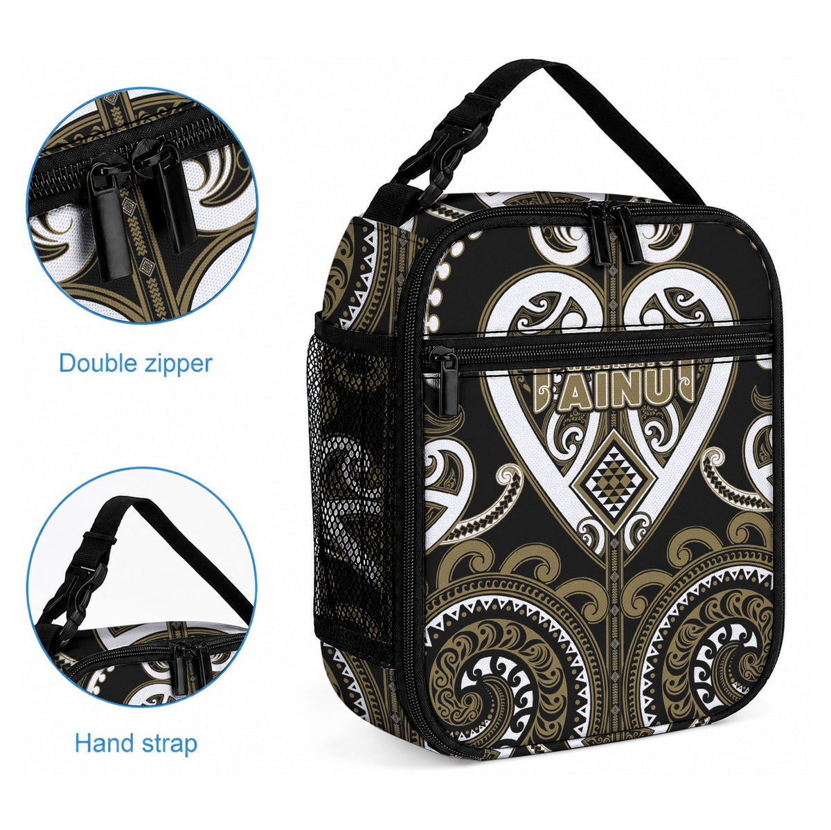 Aotearoa Waikato Tainui Lunch Bag Maori Tribal Pattern LT05 - Polynesian Pride