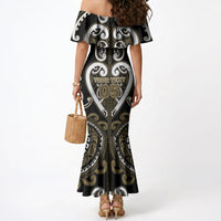 Custom Aotearoa Waikato Tainui Mermaid Dress Maori Tribal Pattern