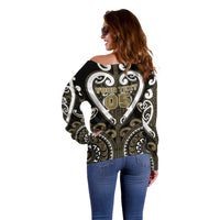 Custom Aotearoa Waikato Tainui Off Shoulder Sweater Maori Tribal Pattern