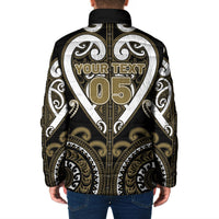 Custom Aotearoa Waikato Tainui Padded Jacket Maori Tribal Pattern