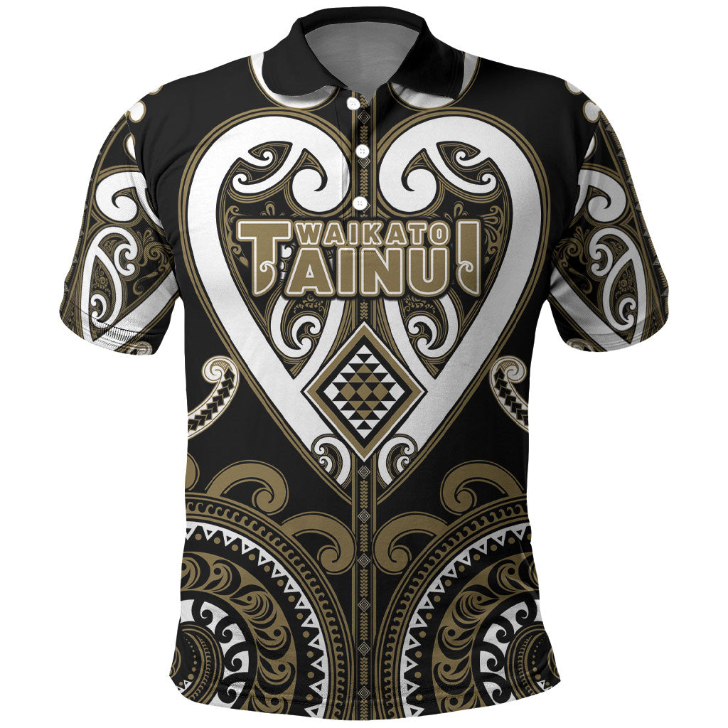 Custom Aotearoa Waikato Tainui Polo Shirt Maori Tribal Pattern