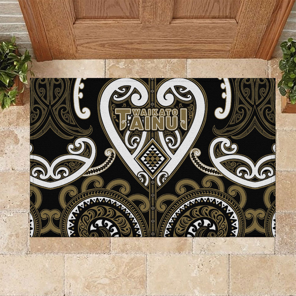 Aotearoa Waikato Tainui Rubber Doormat Maori Tribal Pattern