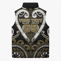 Custom Aotearoa Waikato Tainui Sleeveless Puffer Jacket Maori Tribal Pattern
