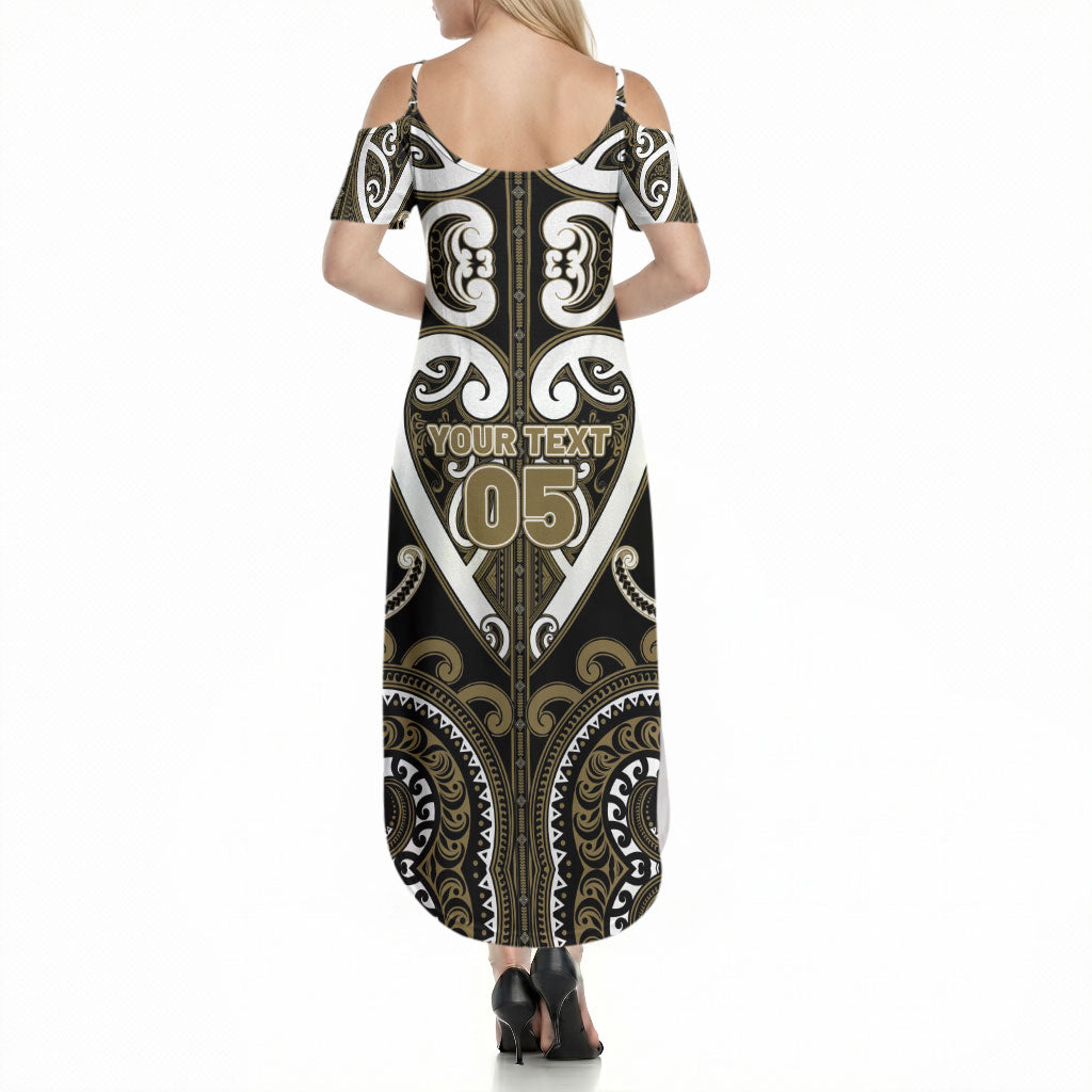Custom Aotearoa Waikato Tainui Summer Maxi Dress Maori Tribal Pattern