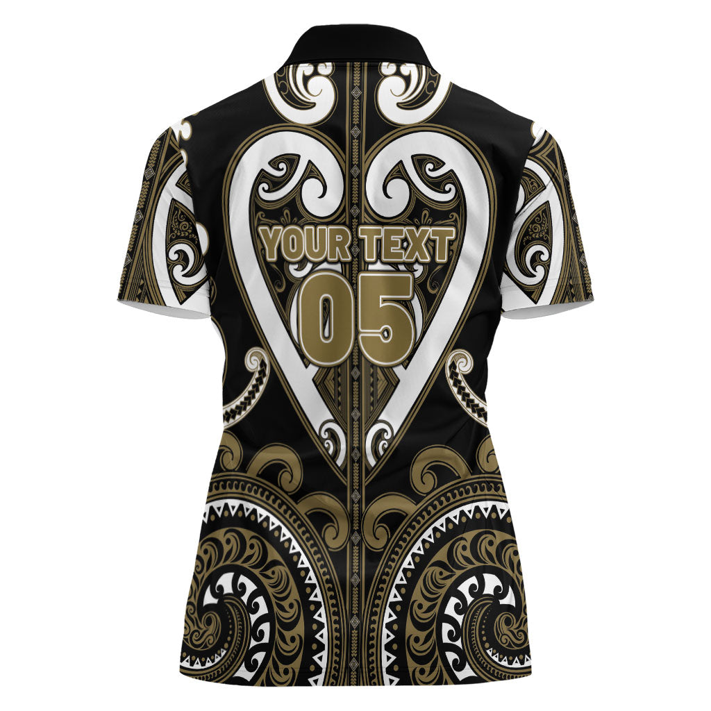 Custom Aotearoa Waikato Tainui Women Polo Shirt Maori Tribal Pattern