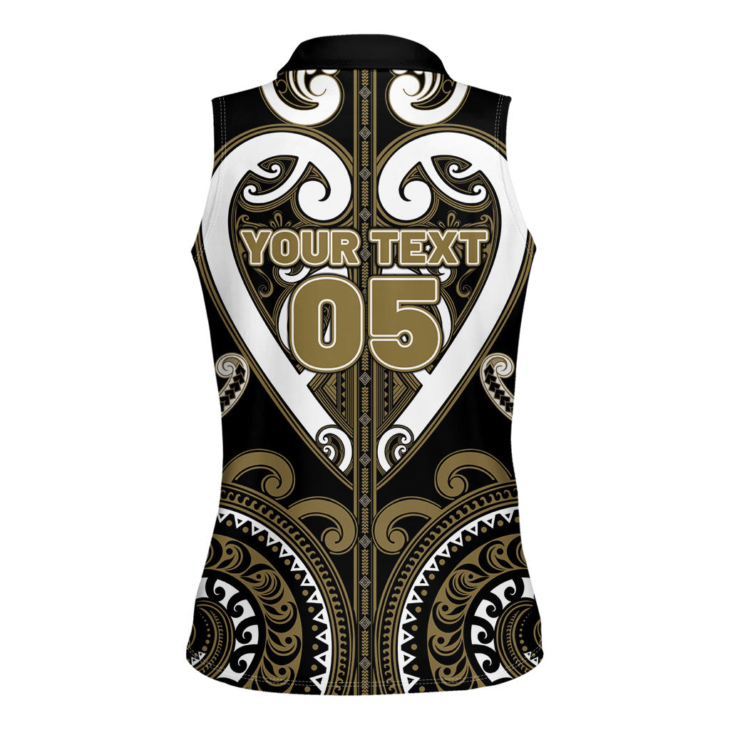 Custom Aotearoa Waikato Tainui Women Sleeveless Polo Shirt Maori Tribal Pattern
