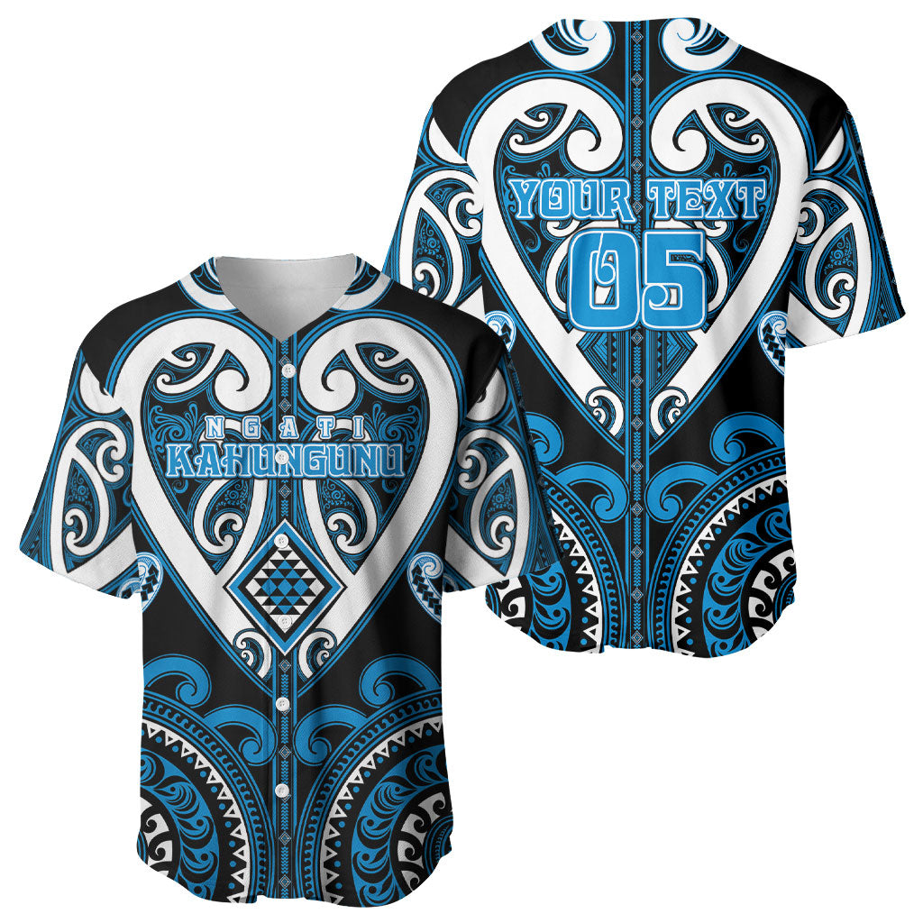 Custom Aotearoa Ngati Kahungunu Baseball Jersey Maori Tribal Pattern
