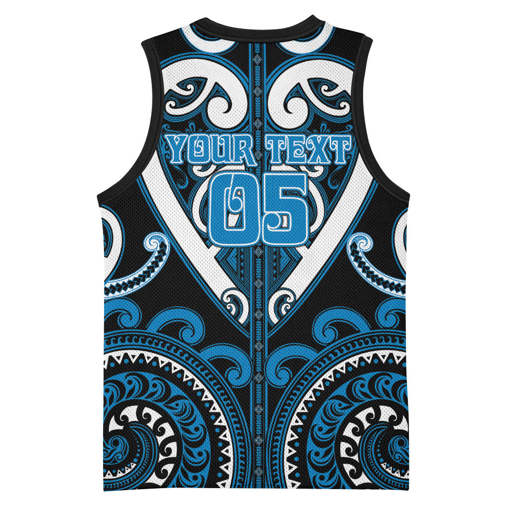Custom Aotearoa Ngati Kahungunu Basketball Jersey Maori Tribal Pattern