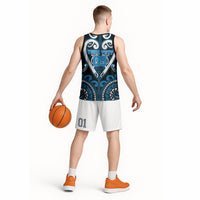 Custom Aotearoa Ngati Kahungunu Basketball Jersey Maori Tribal Pattern
