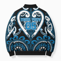 Custom Aotearoa Ngati Kahungunu Bomber Puffer Jacket Maori Tribal Pattern