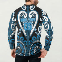 Custom Aotearoa Ngati Kahungunu Button Sweatshirt Maori Tribal Pattern