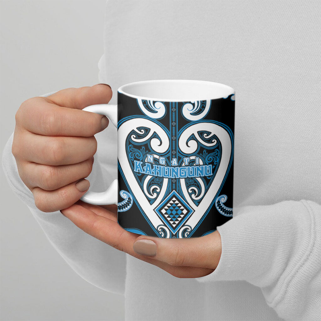 Custom Aotearoa Ngati Kahungunu Ceramic Mug Maori Tribal Pattern