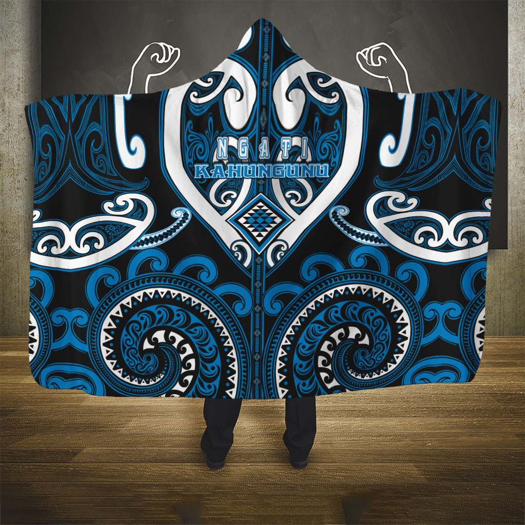 Aotearoa Ngati Kahungunu Hooded Blanket Maori Tribal Pattern