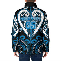 Custom Aotearoa Ngati Kahungunu Padded Jacket Maori Tribal Pattern