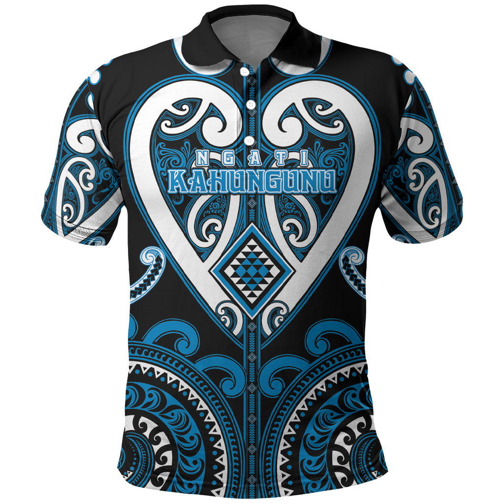 Custom Aotearoa Ngati Kahungunu Polo Shirt Maori Tribal Pattern