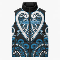 Custom Aotearoa Ngati Kahungunu Sleeveless Puffer Jacket Maori Tribal Pattern