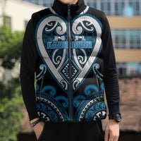 Custom Aotearoa Ngati Kahungunu Sleeveless Puffer Jacket Maori Tribal Pattern