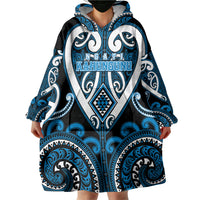 Custom Aotearoa Ngati Kahungunu Wearable Blanket Hoodie Maori Tribal Pattern