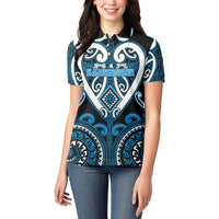 Custom Aotearoa Ngati Kahungunu Women Polo Shirt Maori Tribal Pattern